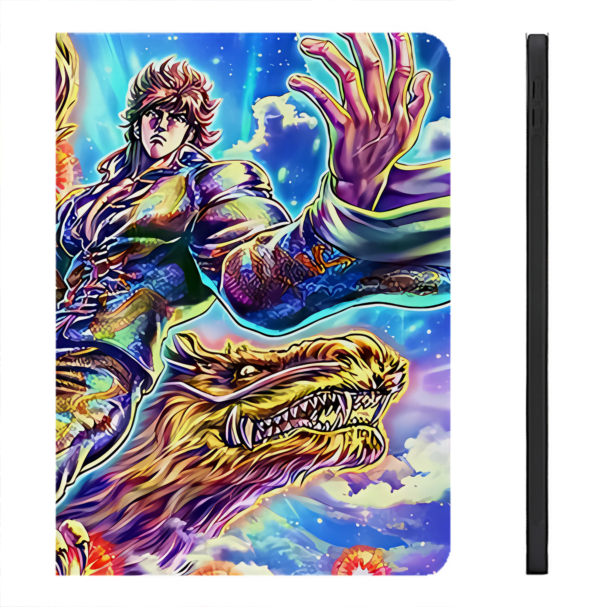 （画像用） 北斗の拳 Fist of the North Star IPadケース ペンホルダー付き ブックスタイルデザイン